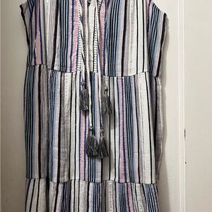 Tommy Bahamas Mykonos cotton gauze dress with tassels